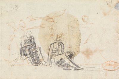 Studio di due figure sedute da George Romney